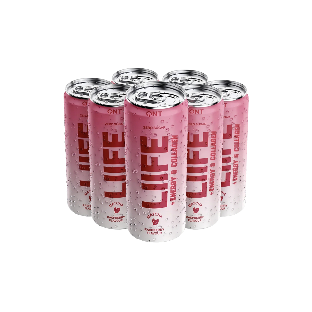 6 Pack Frambuesa - Bebida Energía y Colágeno Matcha