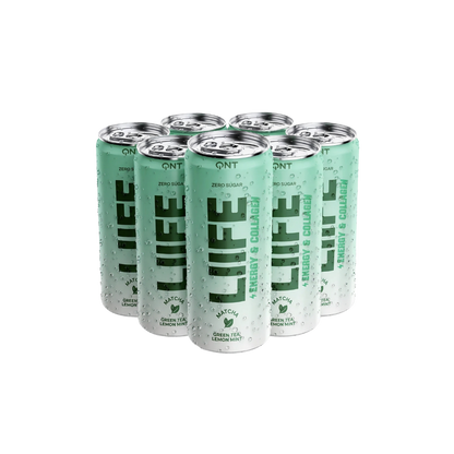 6 Pack - Bebida Energía y Colágeno Matcha Limón Menta - 250 ml