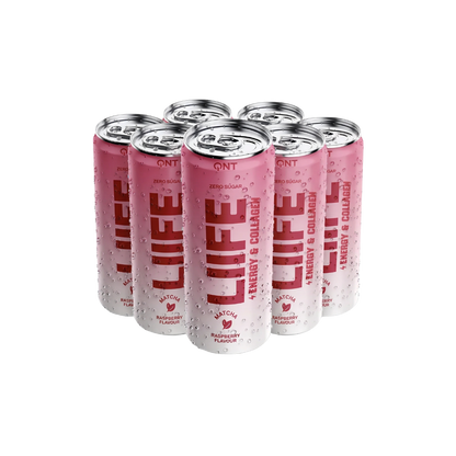 6 Pack Frambuesa - Bebida Energía y Colágeno Matcha